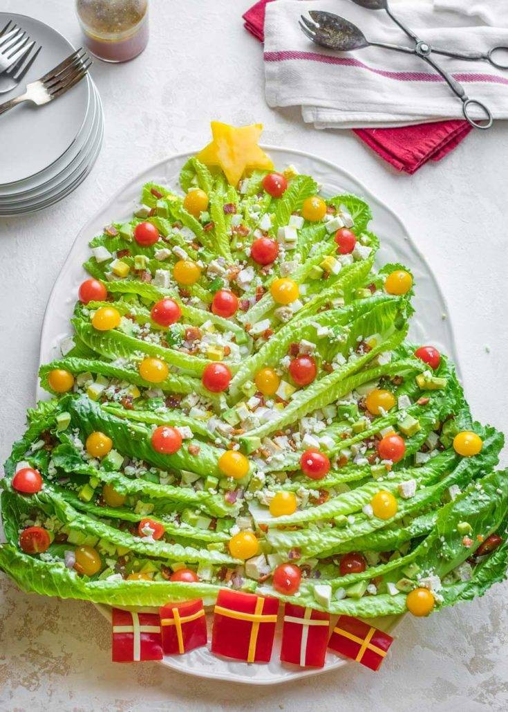 Cobb Salad Christmas Tree Delight