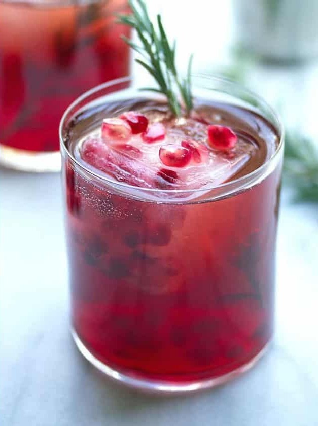 Rosemary & Pomegranate Gin Fizz