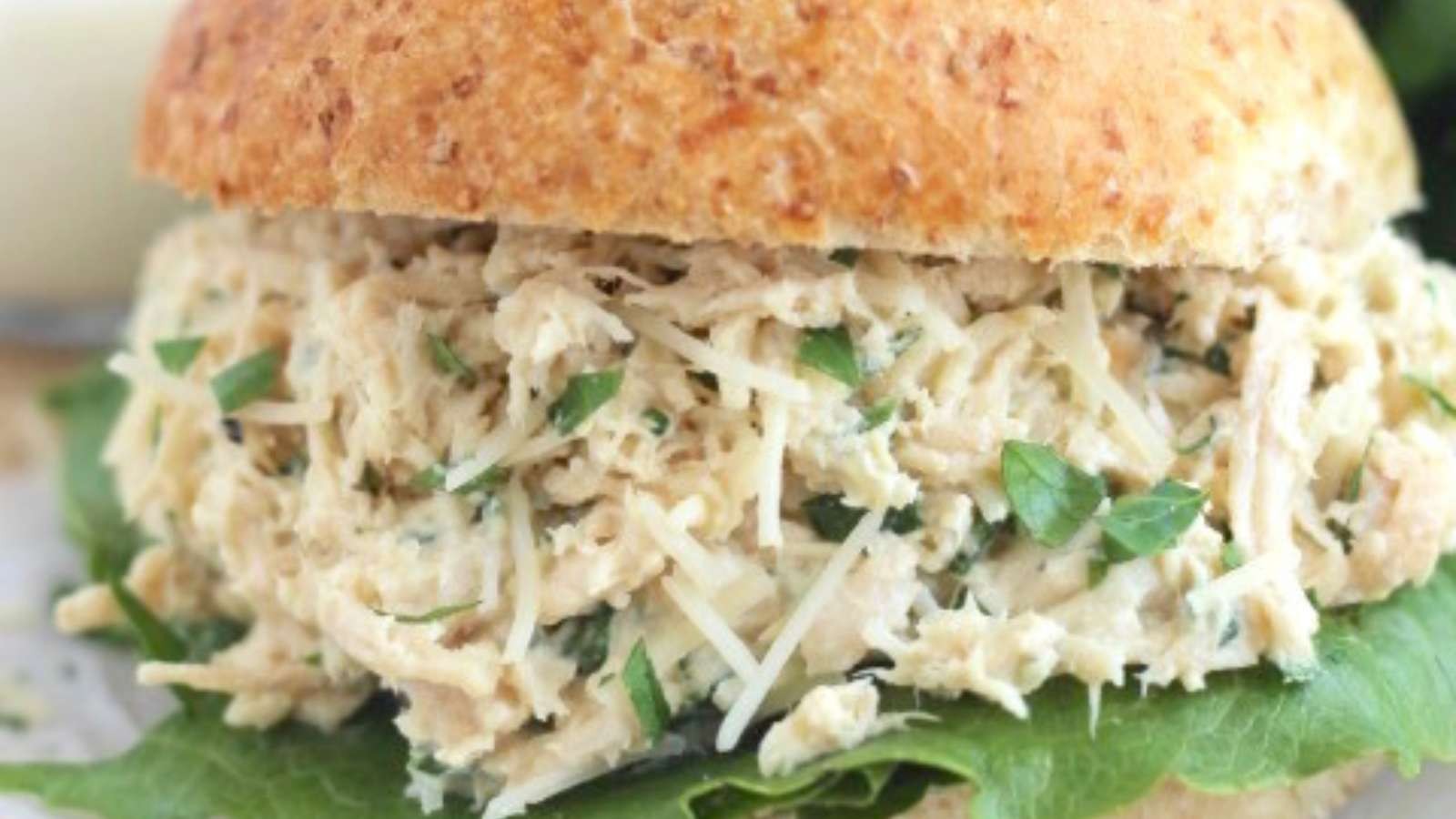 Slow Cooker Chicken Caesar Sandwiches