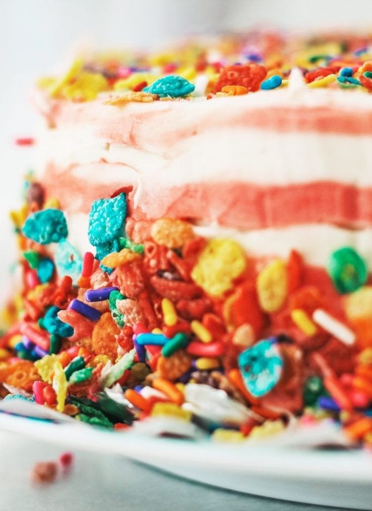 Easy Cake Mix Cookies with Fruity Pebbles Crust
