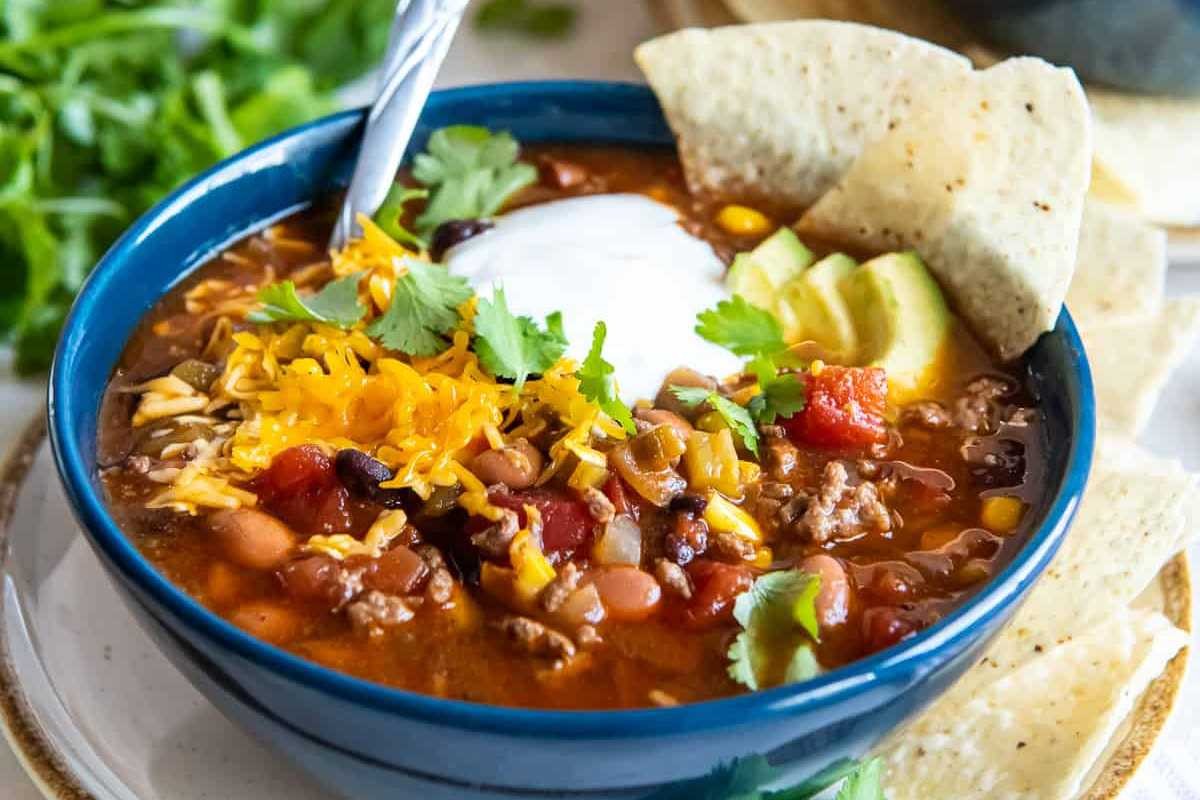 Quick Beefy Taco Bean Soup