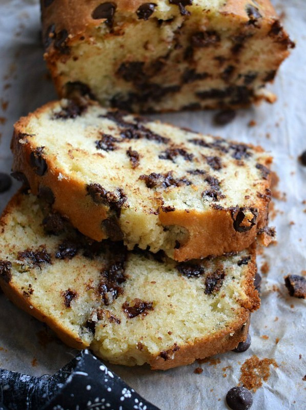 Buttery Chocolate Chip Loaf Cake Recipe
