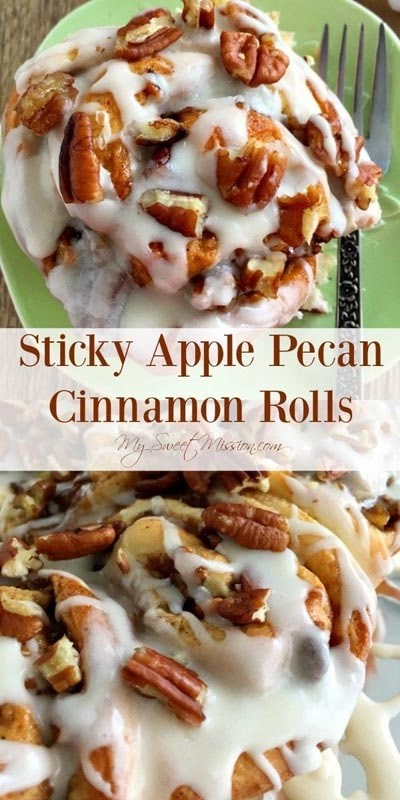 Cinnamon Apple Pecan Swirly Buns