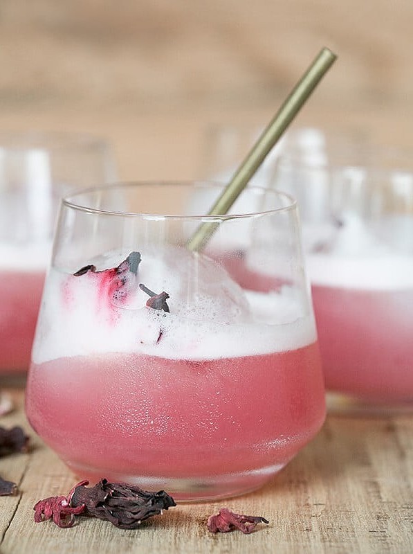 Pink Flower Gin Fizz