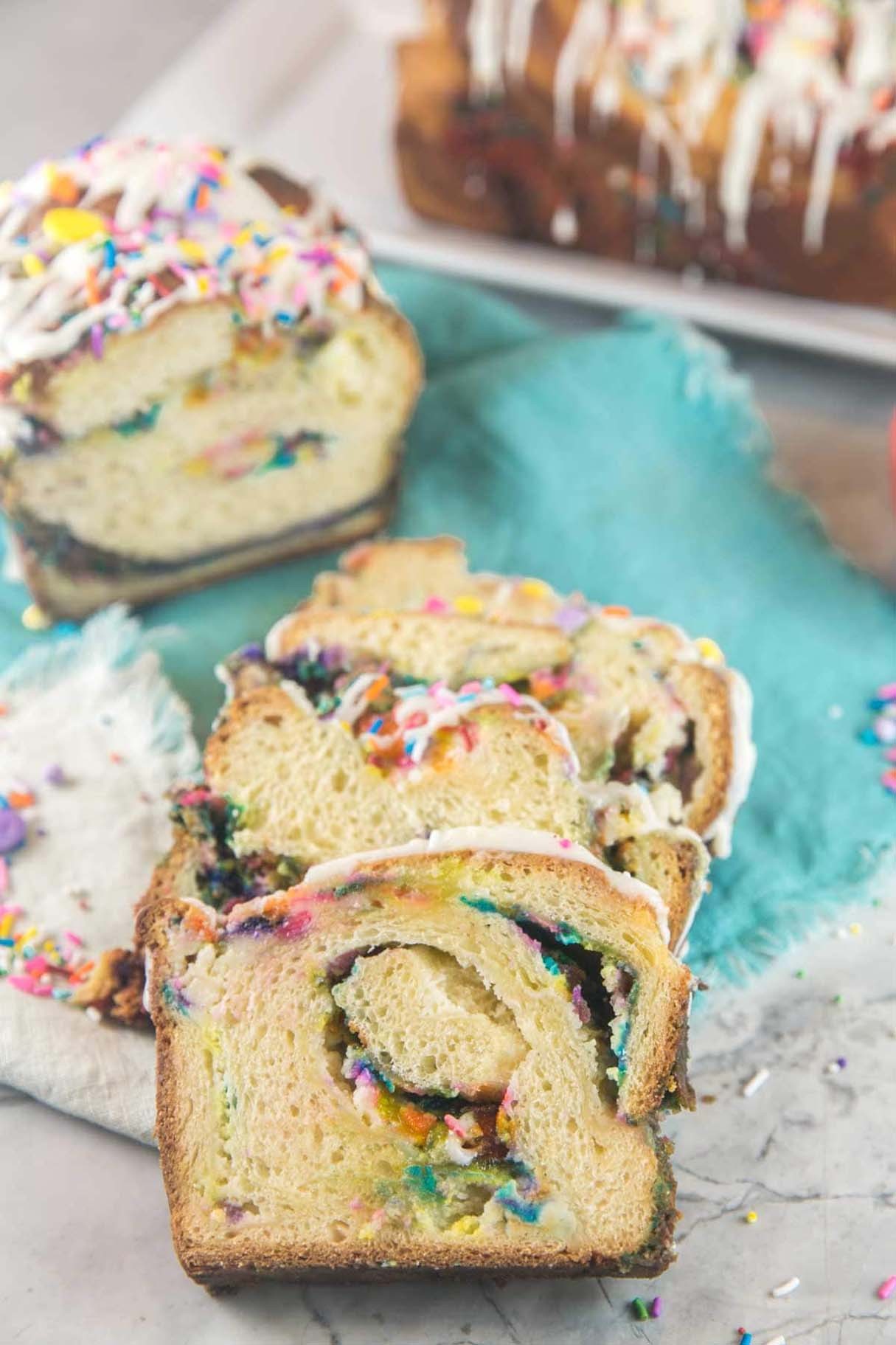 Festive Sweet Funfetti Babka