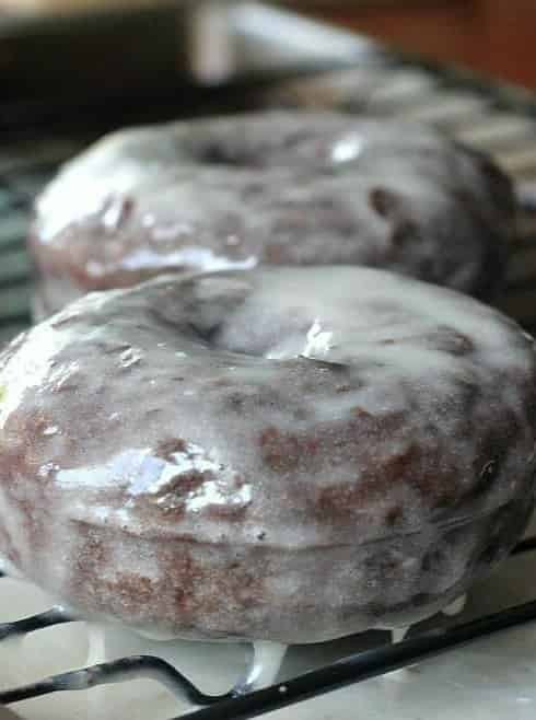 Decadent Chocolate Donuts with Powdered Sugar