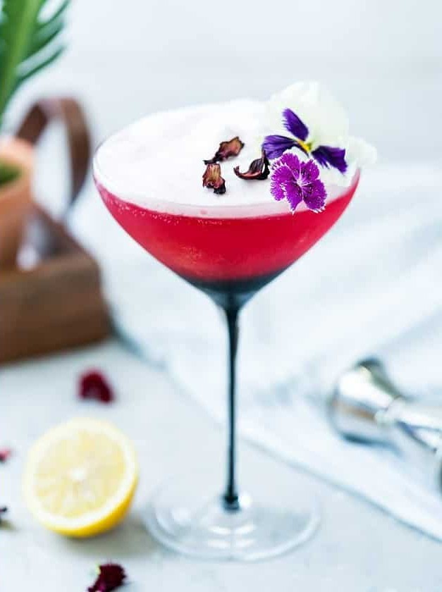Hibiscus Beauty in a Bitter Cocktail