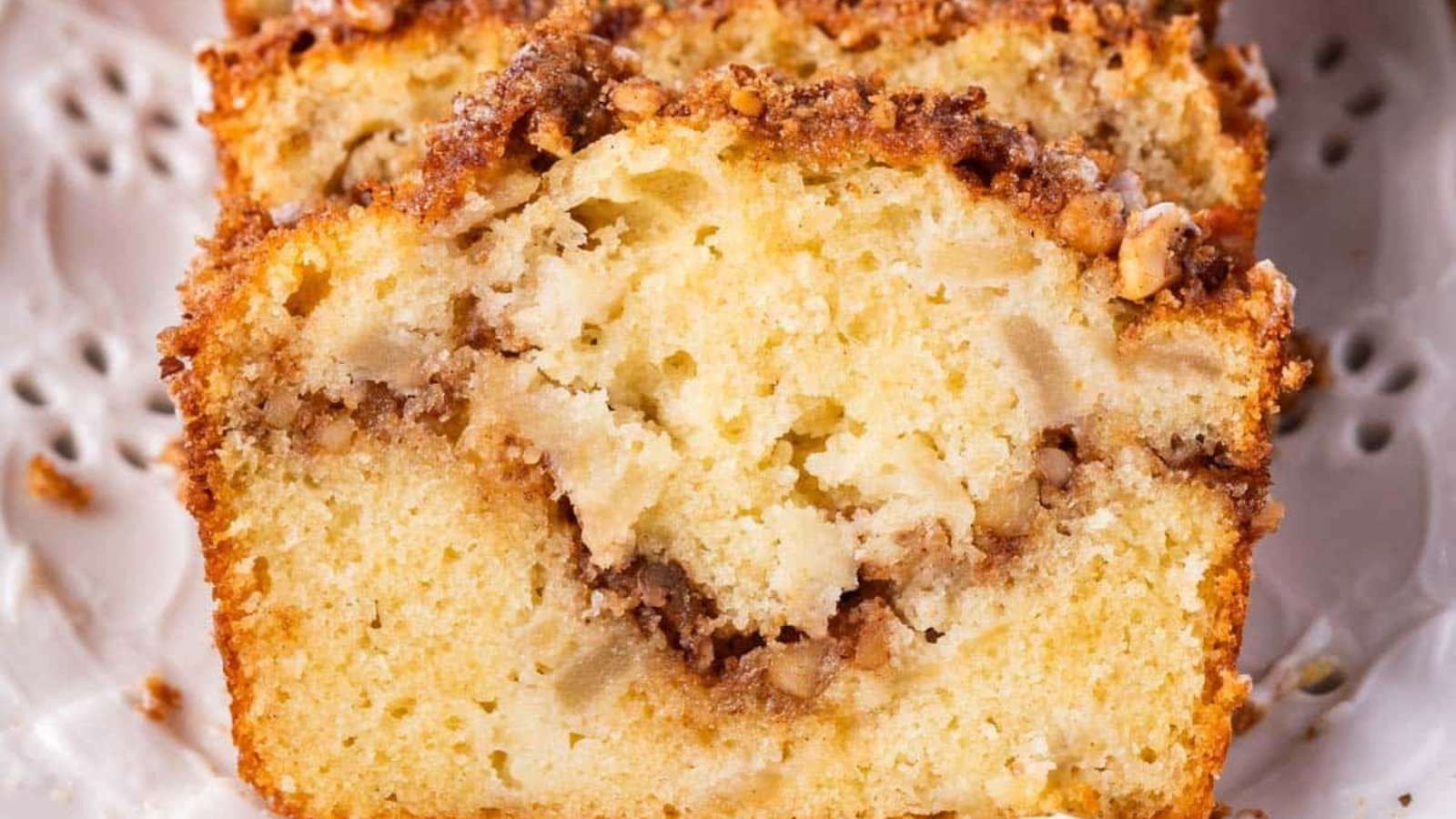 Cinnamon Swirled Apple Walnut Quick Bread