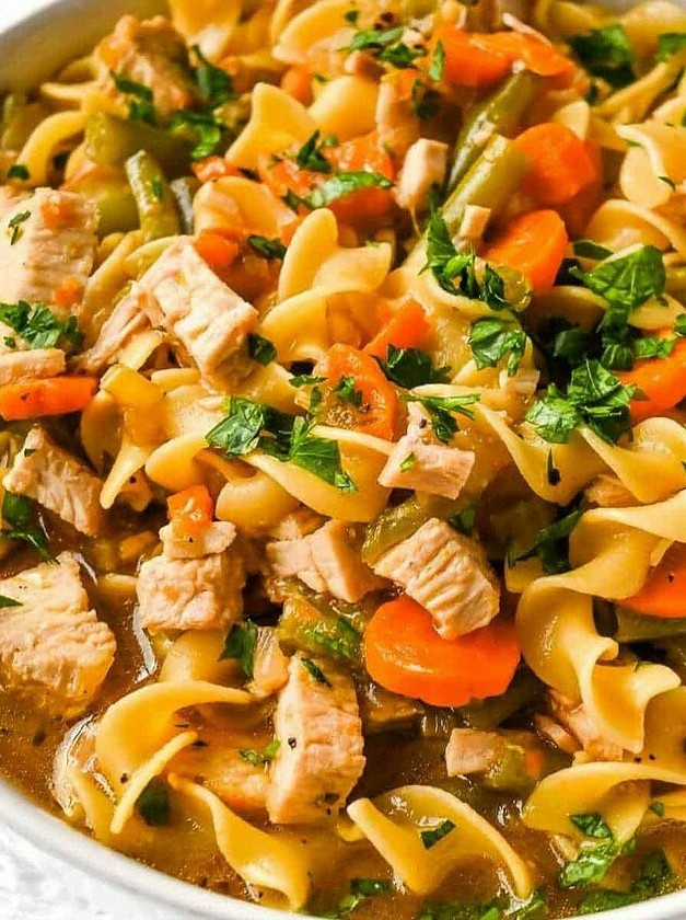 Turkey Noodle Soup in 20 Minutes