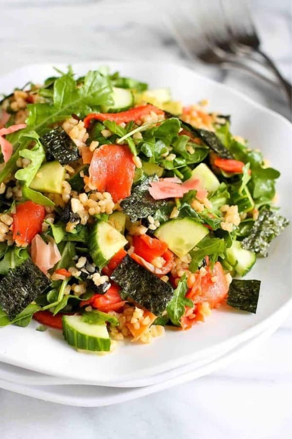 Sushi-Inspired Salad with Spicy Soy Vinaigrette