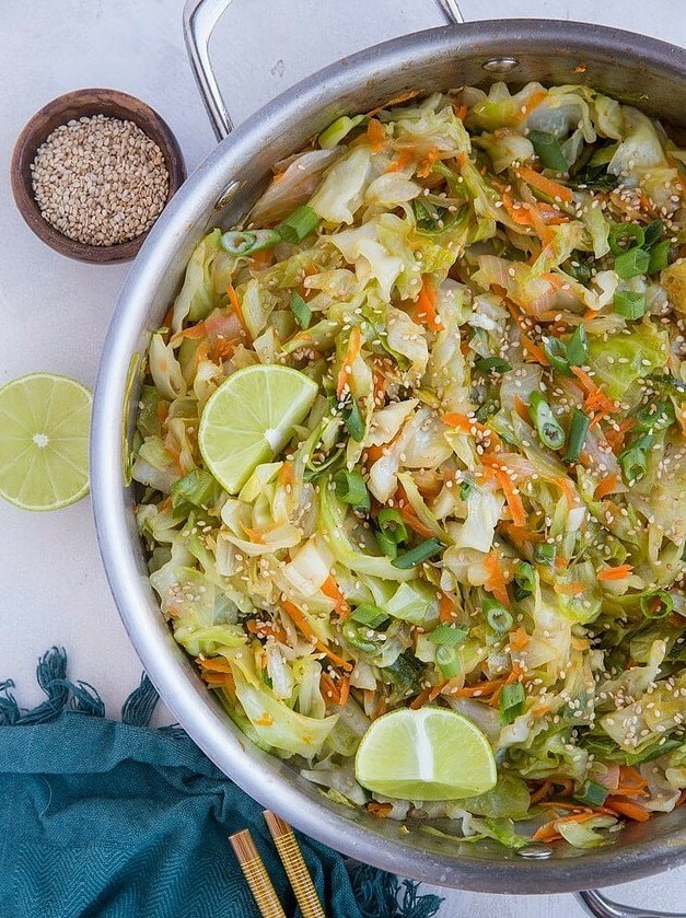 Savory Cabbage Stir-Fry with Aromatic Flair