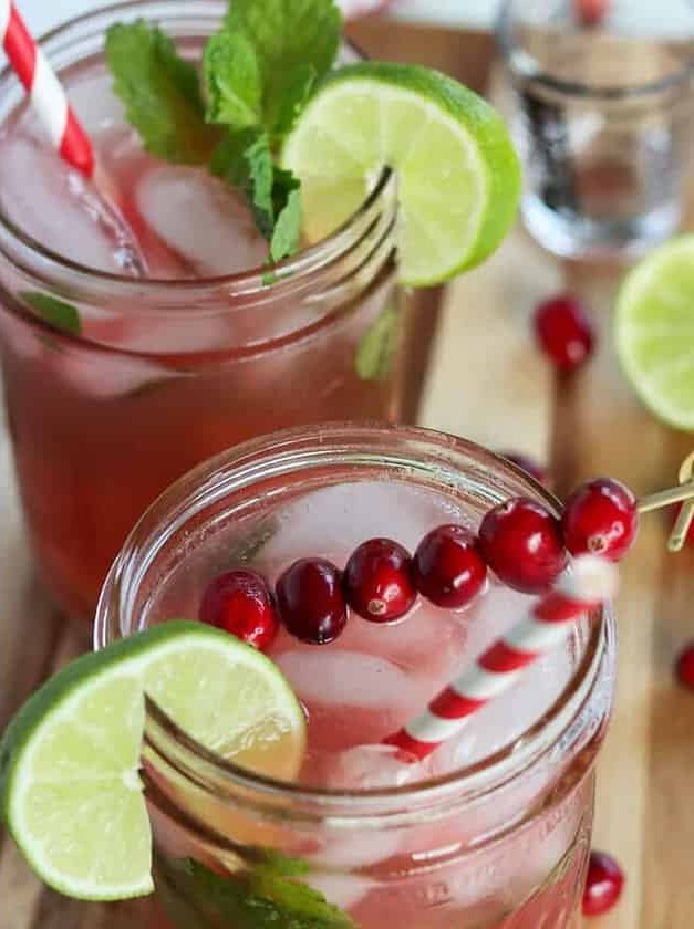 Cranberry Twist on Classic Mojitos