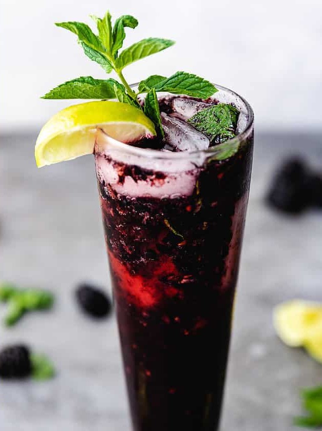 Minty Blackberry Twist on the Classic Mojito