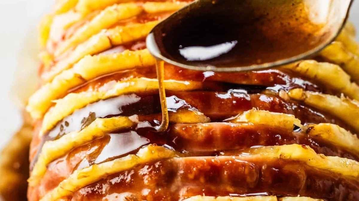 Balsamic Honey-Glazed Pineapple Holiday Ham