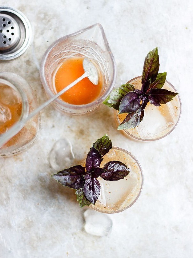 Basil & Fig Vodka Cooler with Honey