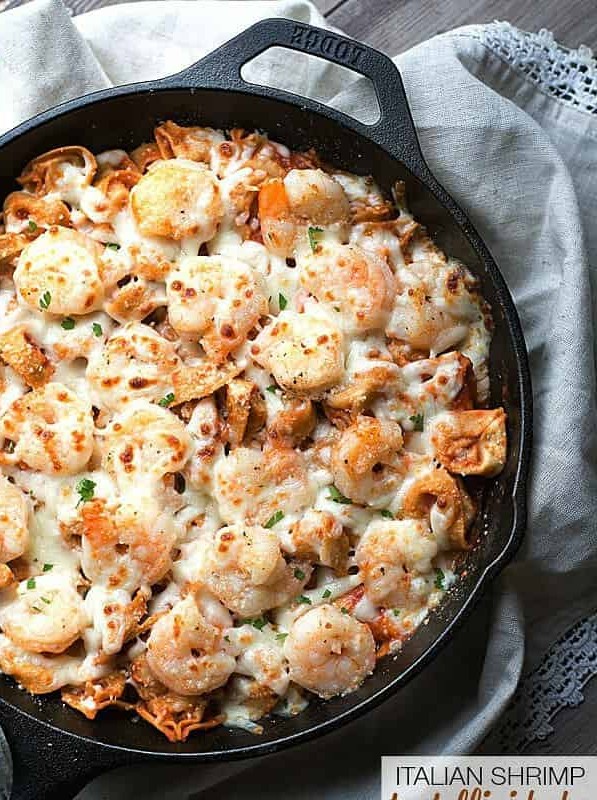Quick Italian Shrimp Tortellini Casserole