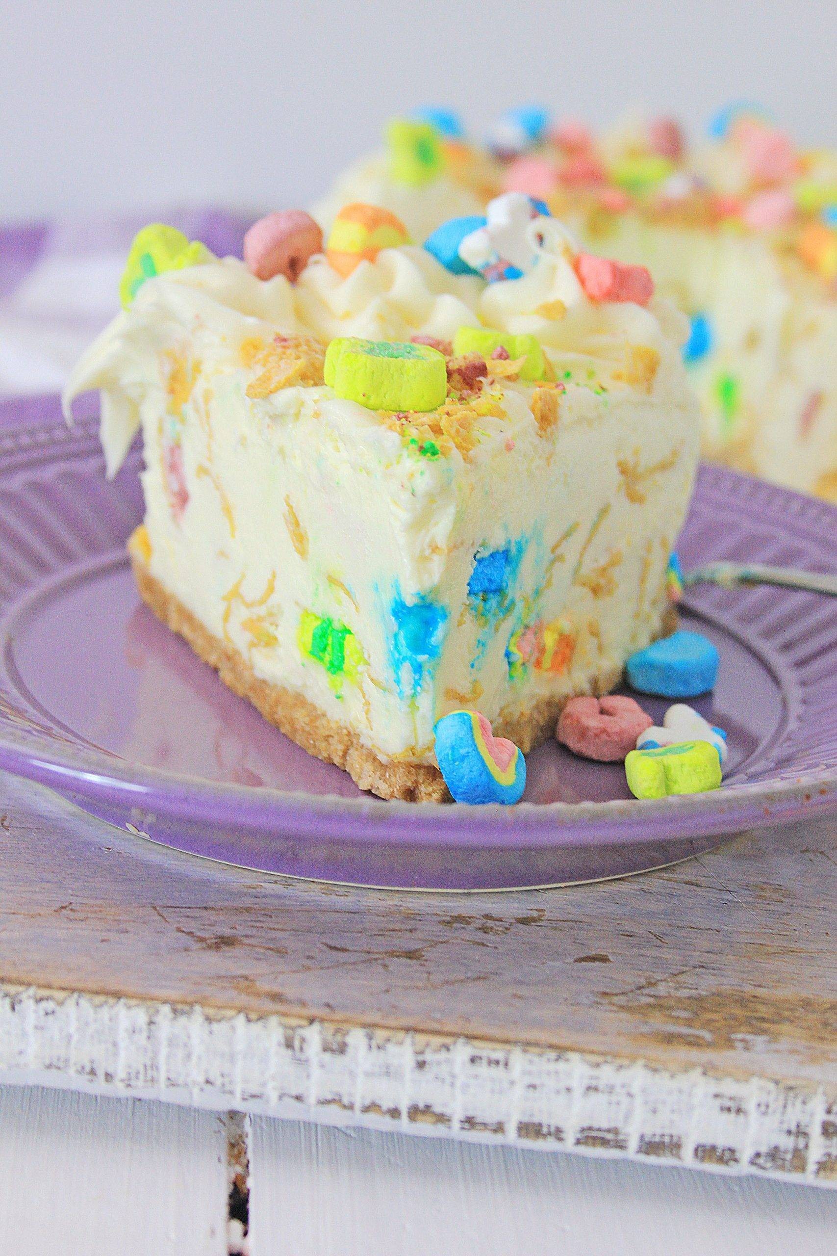 Colorful Lucky Charms Cheesecake Delight