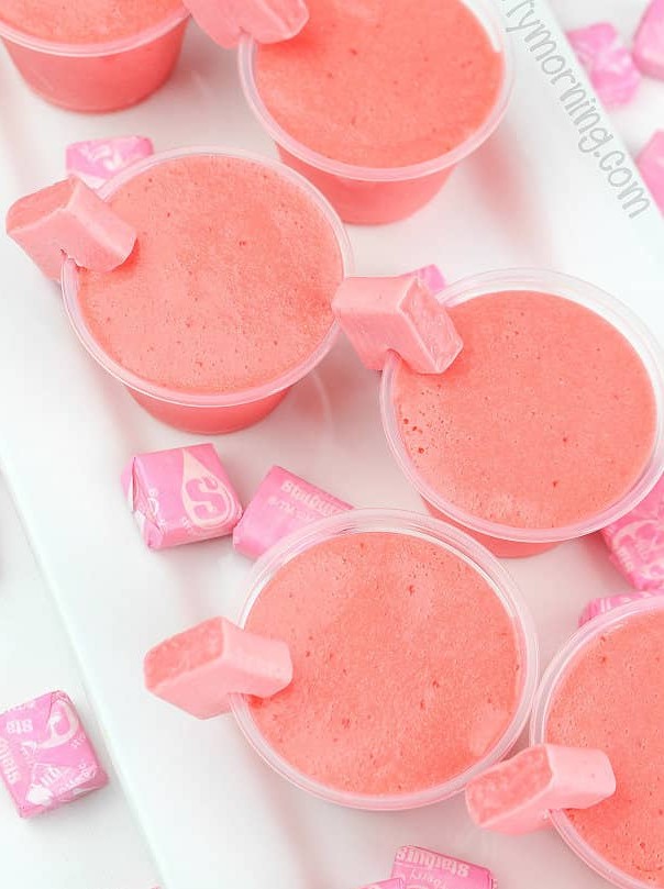 Pink Starburst Fruity Jell-O Party Shots
