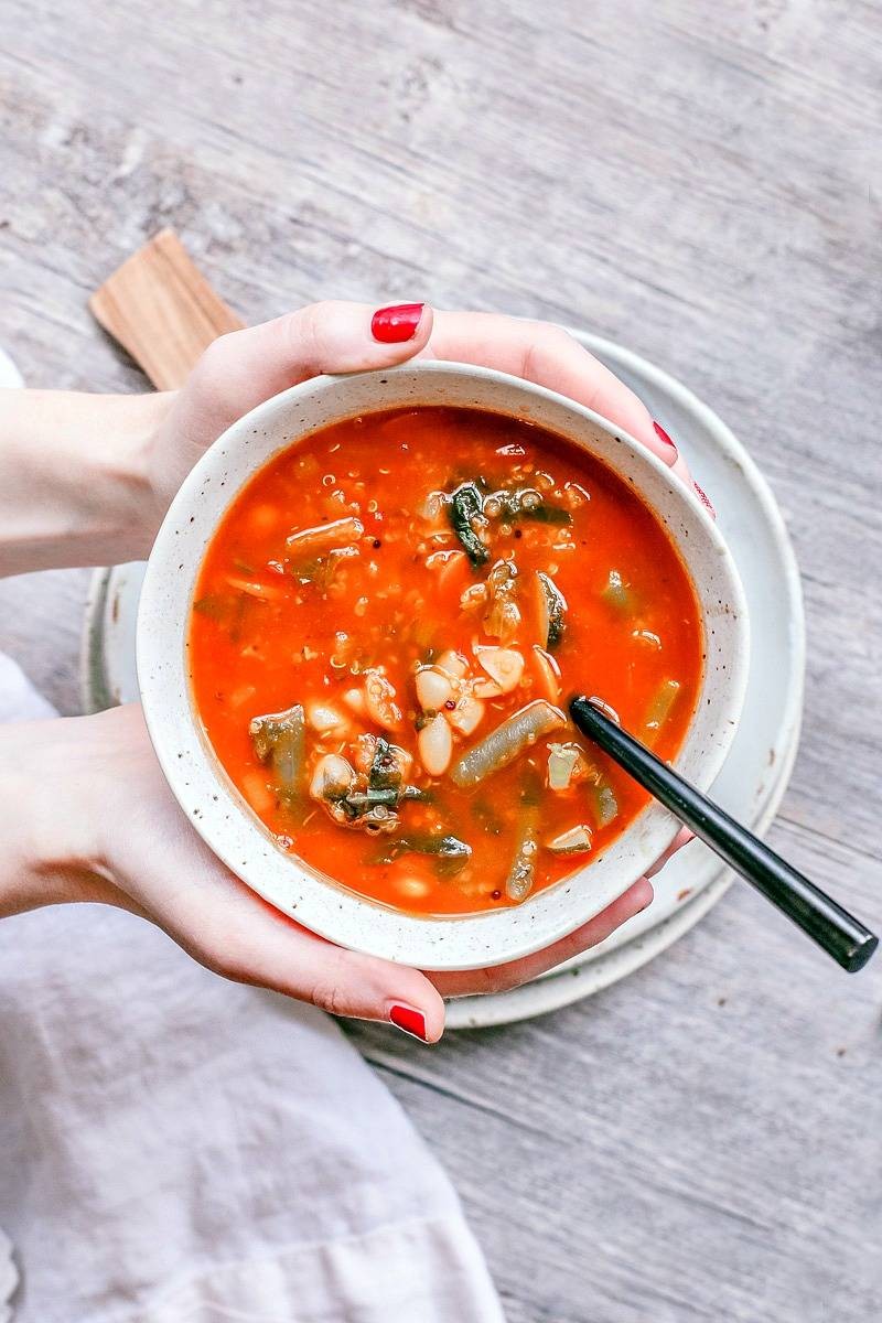 Soothing Quinoa Soup for Stress Relief