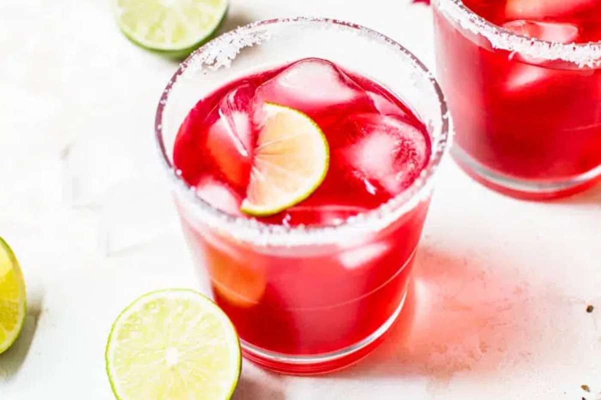 Hibiscus Tea Tequila Lime Cocktail