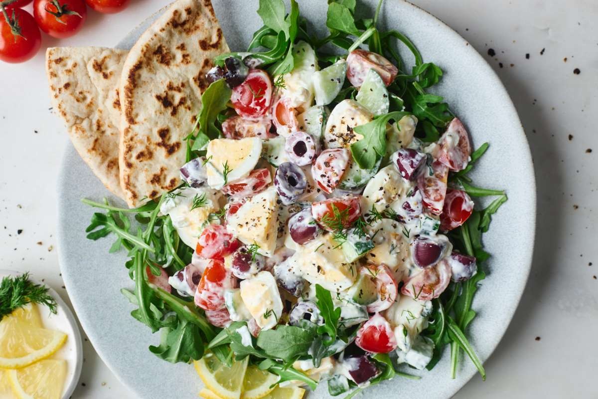 Tzatziki Topped Greek Style Egg Delight