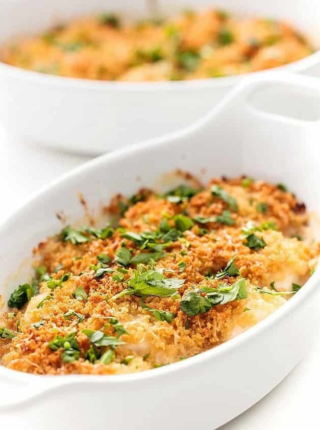 Scallops with Panko Crust in Lemon Garlic Butter