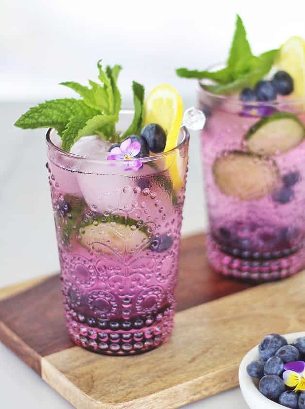 Gin Mojitos with Blueberry Lemon Fizz