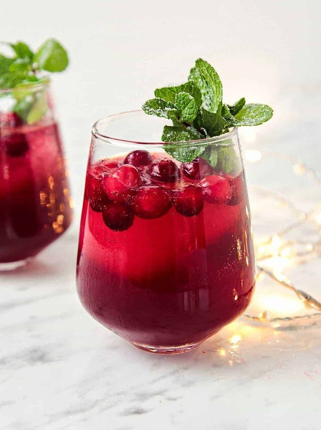 Festive Cranberry Pomegranate Sparkler