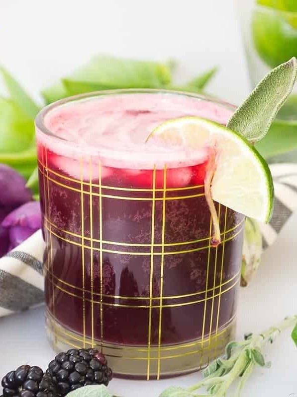 Blackberry Sage Whiskey Spritzer