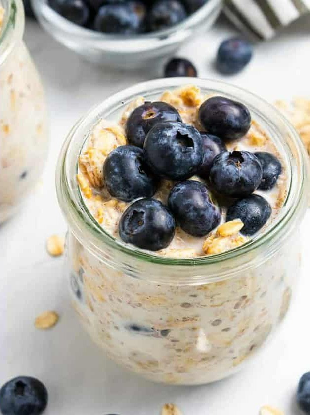 Blueberry Muffin Inspired Overnight Oat Recipe