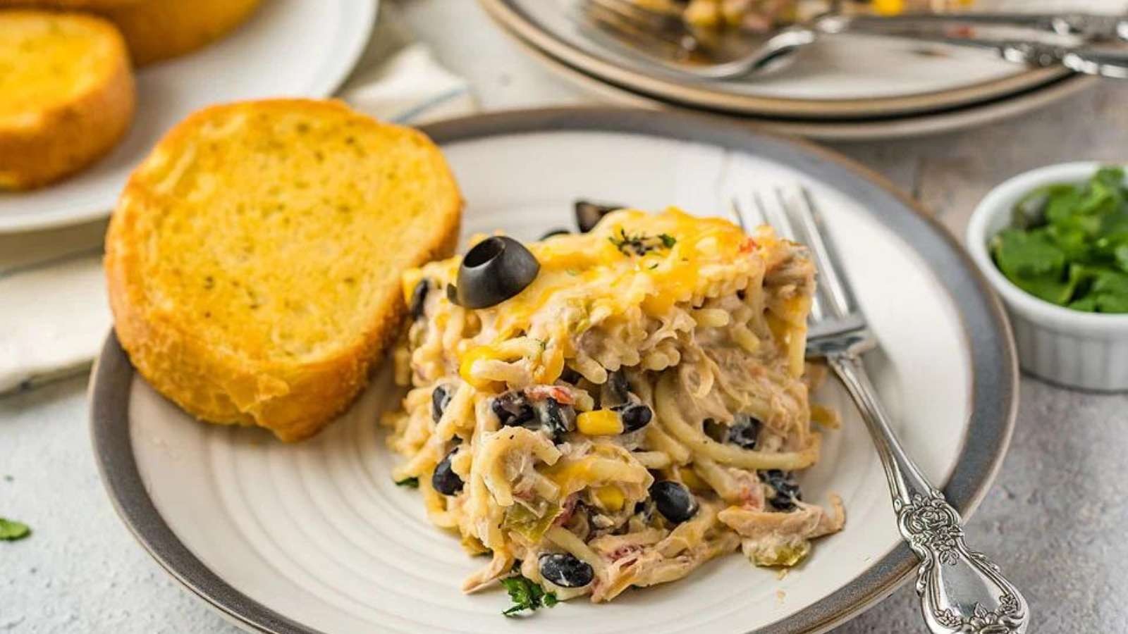 Southwest Chicken Pasta Fiesta Bake