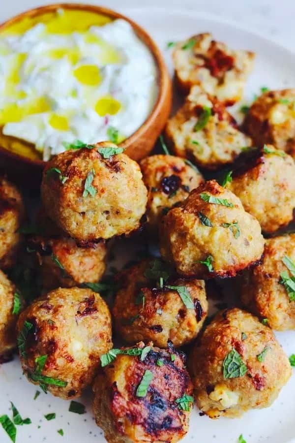Savory Mediterranean Chicken Meatball Delights