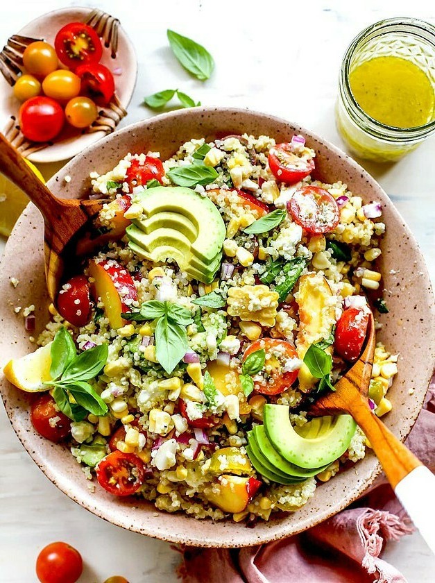 Fresh Fruit and Quinoa Summer Bowl