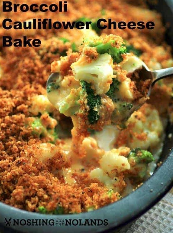 Cauliflower Broccoli Cheesy Casserole Delight