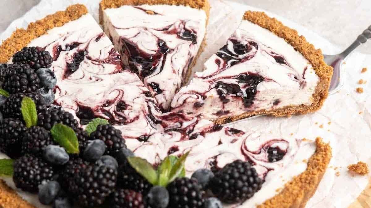 Tangy Blackberry Lemon Cream Graham Crust Pie