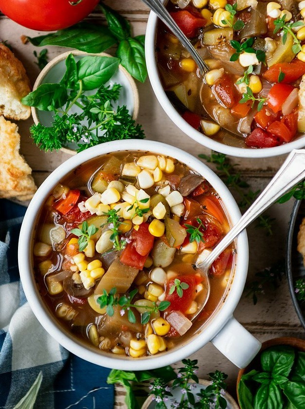 Summer Harvest Vegetable Soup Delight
