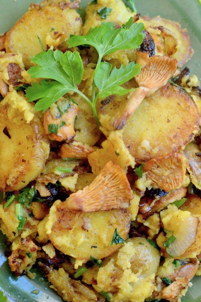 Chanterelle Mushroom Vegan Breakfast Hash
