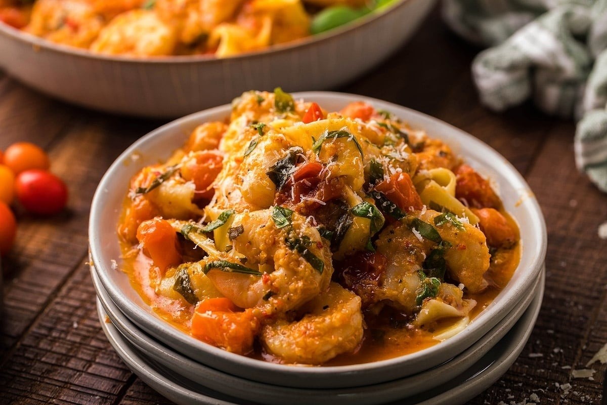 Quick Garlic Tomato Shrimp Scampi Recipe