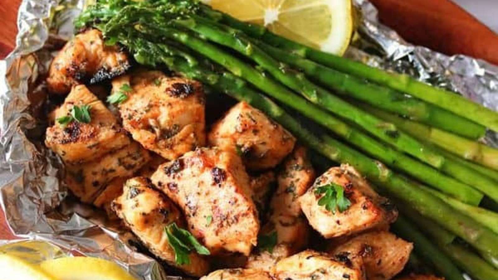 Flavorful Chicken & Asparagus Grill Wraps