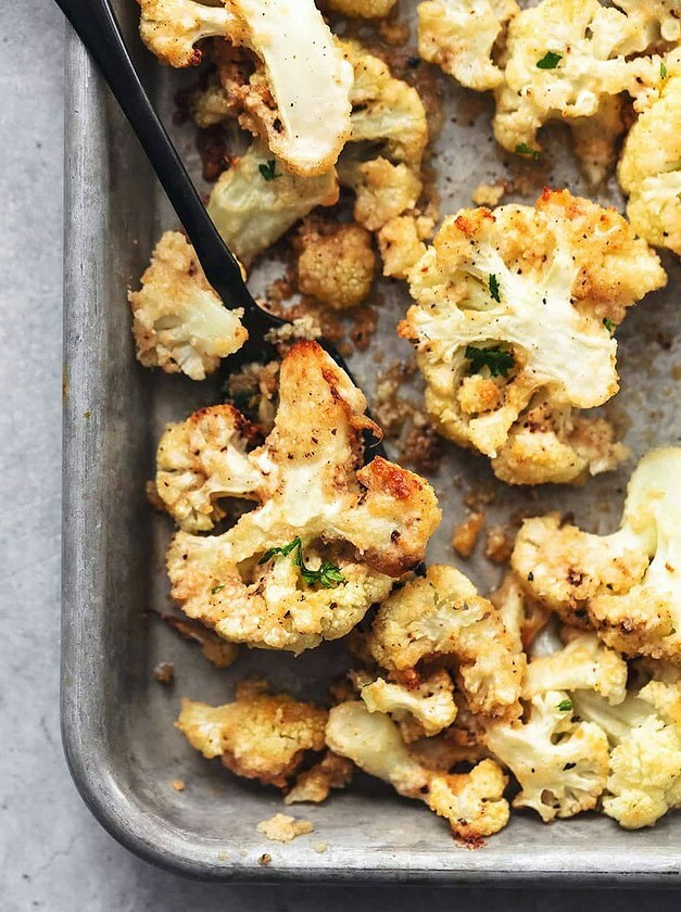 Crispy Cauliflower Roasted with Cheesy Flair