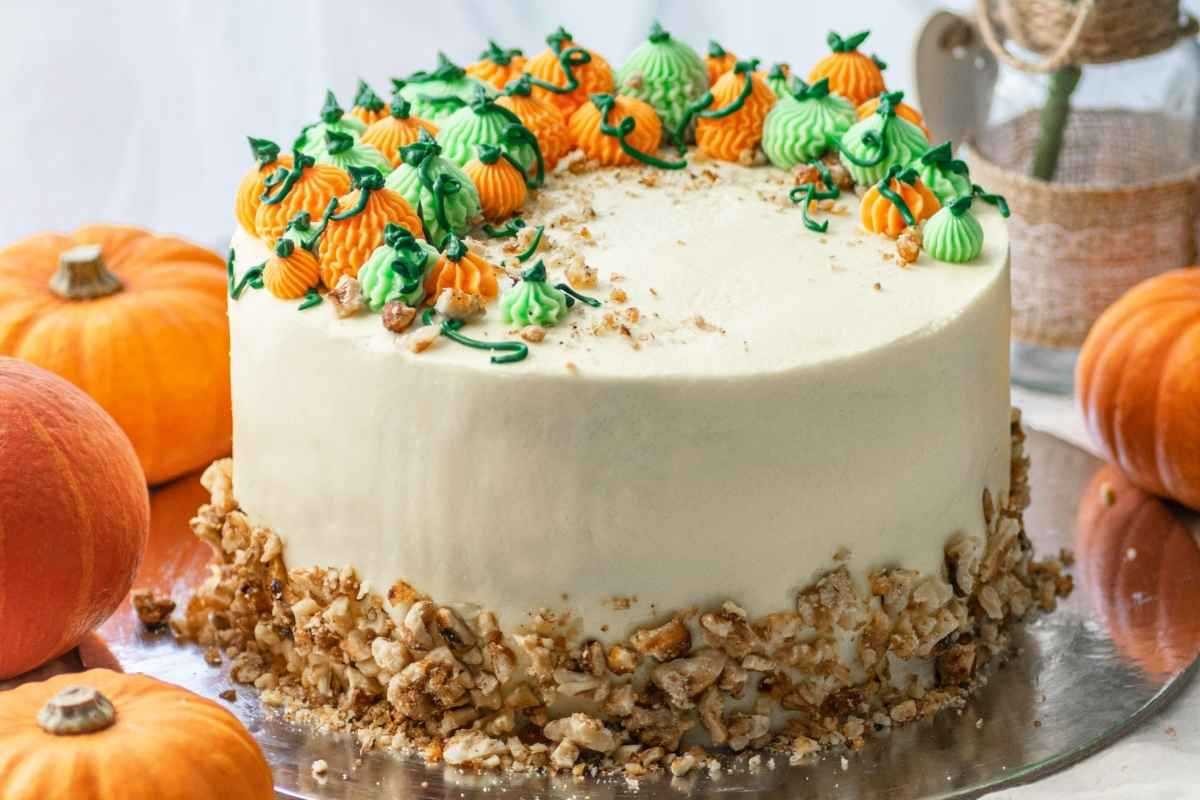 Spiced Pumpkin Caramel Delight Cake