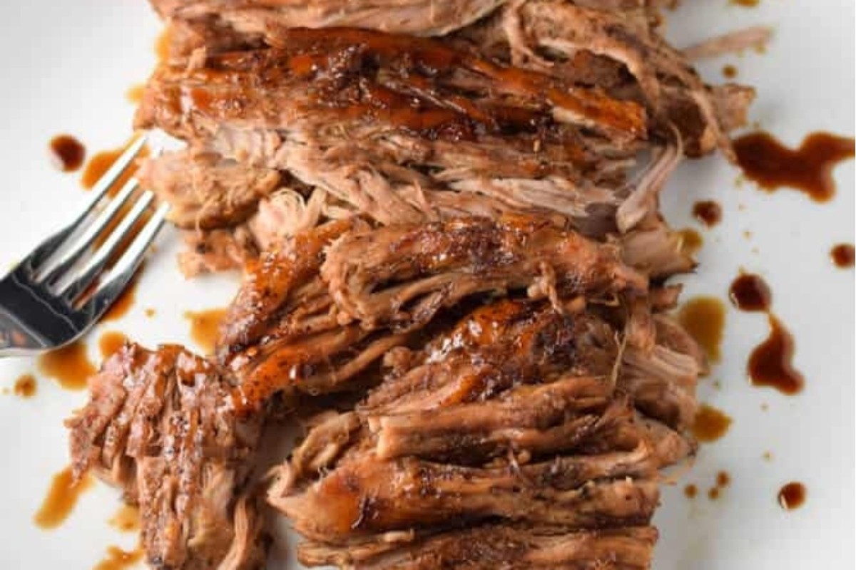 Balsamic Glazed Pork in the Slow Cooker