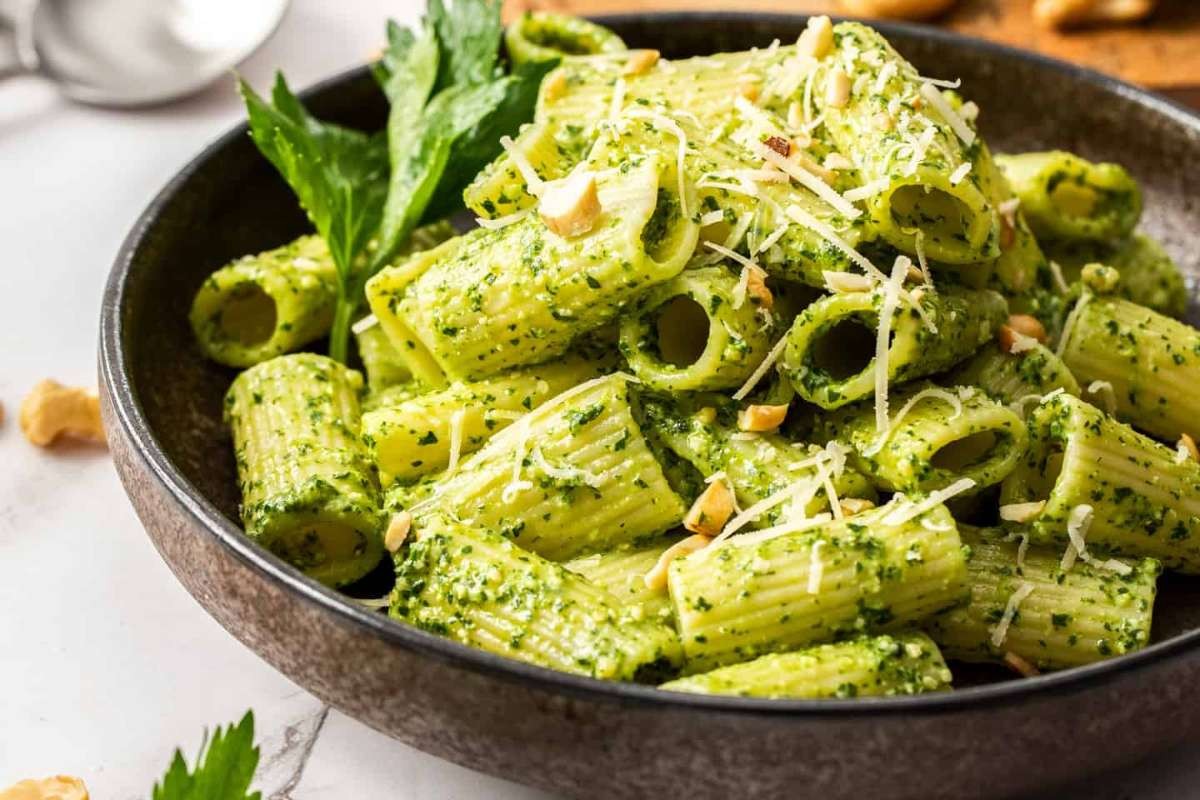 Quick Celery Pesto Pasta Recipe