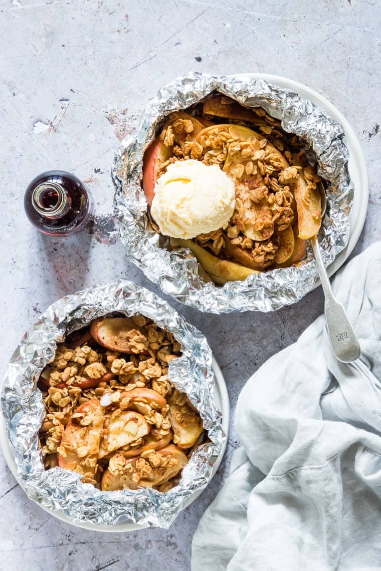 Easy Campfire Apple Crisp Recipe in Foil