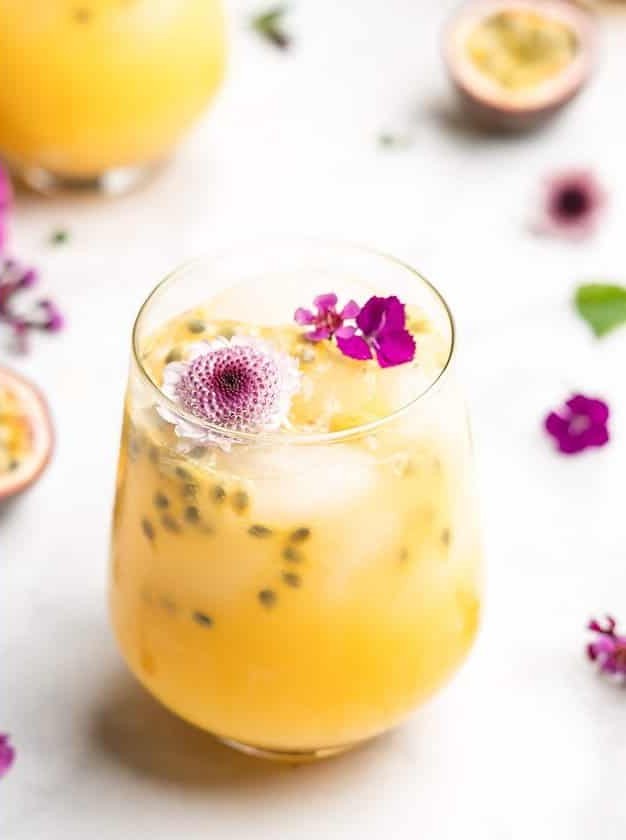 Gin and Passion Fruit Tropical Fizz