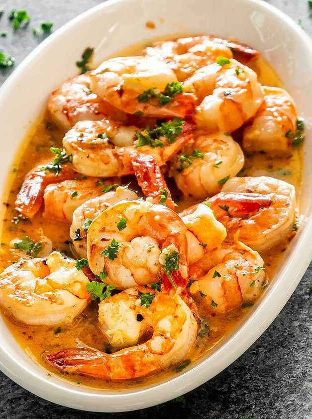 Garlic Shrimp with Easy Golden Sauce