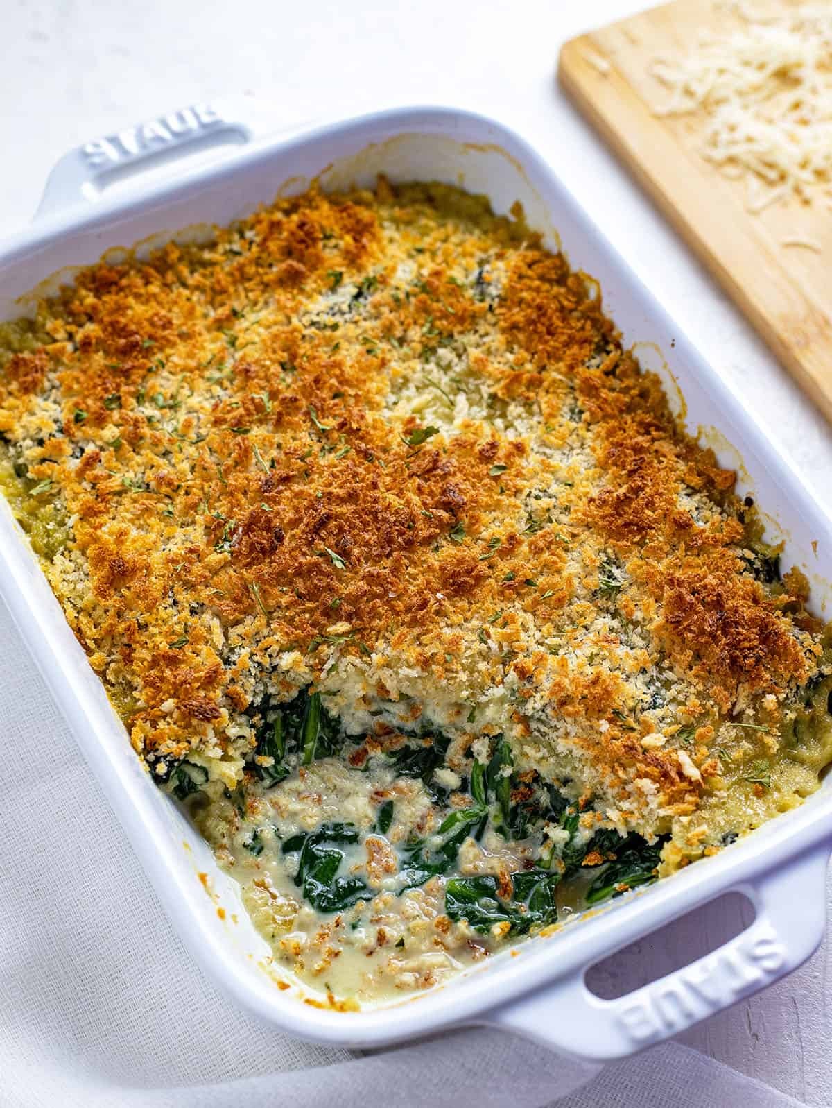 Quick Spinach Parmesan Baked Delight