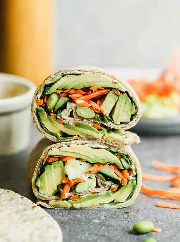 Veggie Delight on Whole Wheat Tortilla