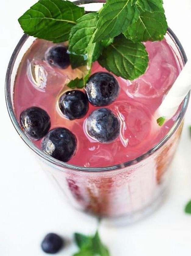 Lavender Blueberry Twist on Classic Mojitos