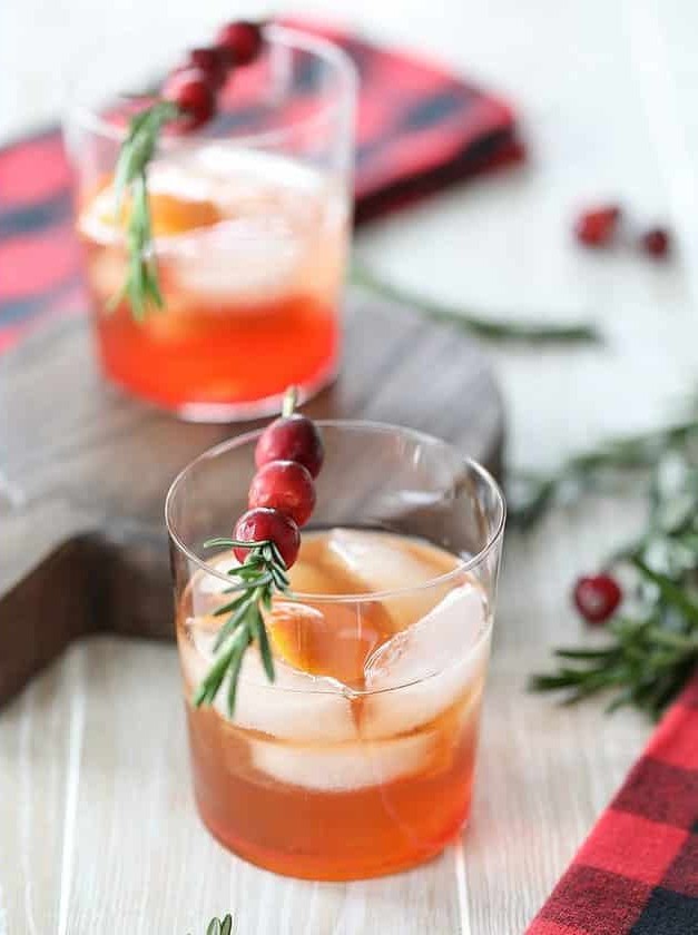 Bourbon Cranberry Twist on the Classic Old Fashioned